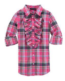 ruffle plaid tunic sizes s xl orig $ 49 50 sale $ 29 70 pricing policy