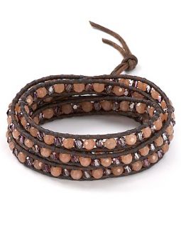 Chan Luu Five Leather Wrap Nutmeg Bracelet
