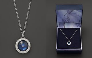 Ippolita Lollipop Bezel Necklace in London Blue Topaz with Diamonds
