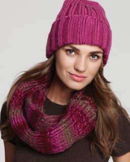 Echo Space Dyed Cable Neckwarmer & Chunky Rib Cuff Hat
