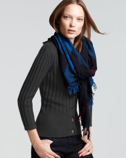 Burberry Color Check Wool Scarf