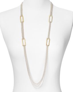 Distinguished Metals Multi Chain Necklace with Oval Link Stations, 40