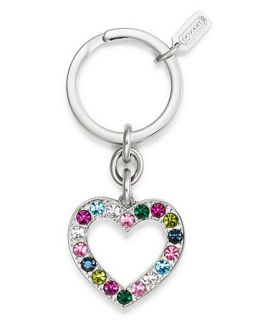 coach legacy heart pave key ring price $ 48 00 color multi silver