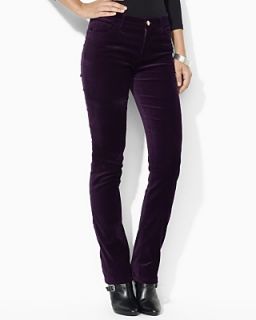 Lauren Ralph Lauren Slimming Modern Straight Velveteen Jeans