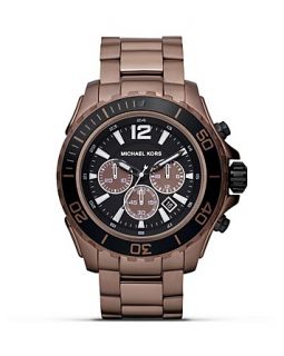 Michael Kors Mens Round Brown and Black Sport Watch, 47mm