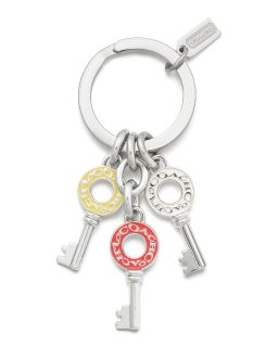 coach multi keys key ring price $ 48 00 color multicolor silver