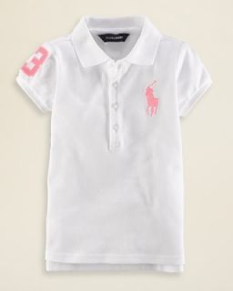 Ralph Lauren Childrenswear Girls Big Pony Polo Shirt   Sizes 2T 6X