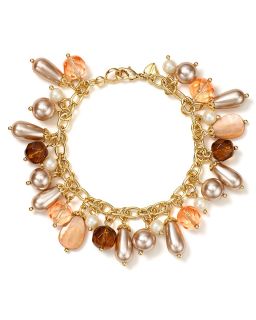 carolee beaded charm bracelet price $ 55 00 color gold quantity 1 2 3