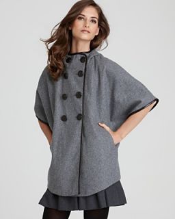 DKNY Double Breasted Cape Coat