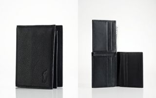 Polo Ralph Lauren Pebbled Leather Window Billfold Wallet_2