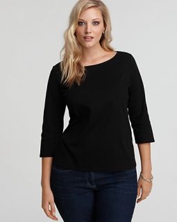 eileen fisher plus size boatneck tee price $ 68 00 color black size