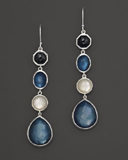 Ippolita Midnight Wonderland Sterling Silver 4 Stone Drop Earrings