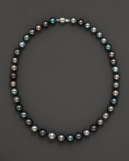 Tahitian Pearl And 14K White Gold Strand Necklace
