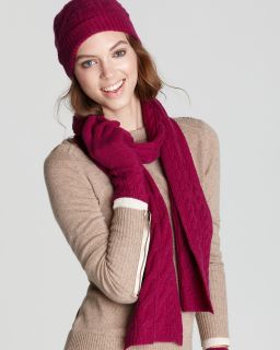 Cashmere Exclusively by Cable Knit Scarf, Cable Cuff