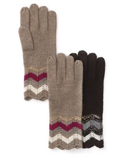 Cashmere Exclusively by Zig Zag Pointelle Gloves
