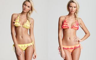 bikini top pom pom ruffle bikini bottom $ 72 00 $ 76 00 bonus offer