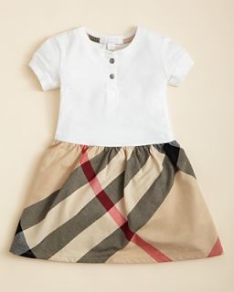 Burberry Toddler Girls Jersey Woven Skirt Dress   Sizes 2 3