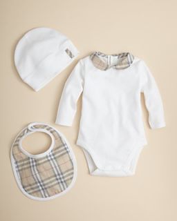 Burberry Infant Girls’ Bodysuit, Hat & Bib Set – Sizes 1 24 Months