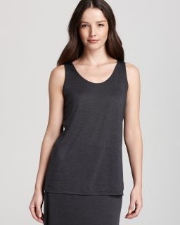 eileen fisher scoop neck long tank price $ 98 00 color graphite size