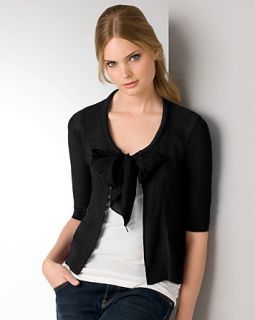 dkny tussah silk cardigan with tie price $ 125 00 color black size