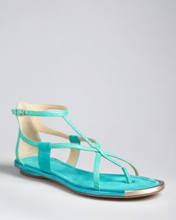 brian atwood flat sandals caswell price $ 225 00 color turquoise