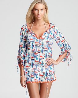 milly sailboats marmont coverup tunic price $ 230 00 color multi size