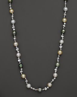 14K Gold South Sea, Tahitian and Keshi Pearl Necklace, 10 9mm