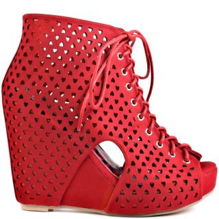 Iron Fists Red Queen Of Hearts Wedge   Red for 69.99