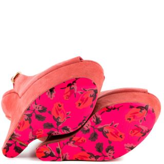 Betsey Johnsons Orange Makenna   Coral Suede for 99.99