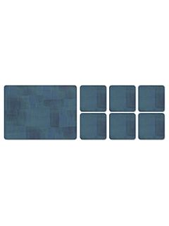 Pimpernel Cube peacock set of 6 placemats   