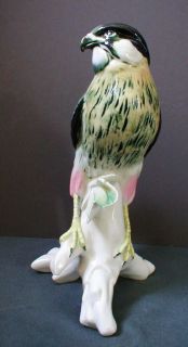 Vintage Karl Ens Porcelain Bird of Prey Falcon Figure Hobby