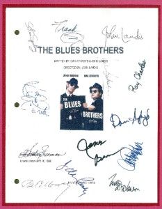 The Blues Brothers Signed Script rpt John Belushi Dan Aykroyd