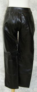 Katharine Hamnett Sexy Black Leather Pants 27 Thick Jeans Rocker
