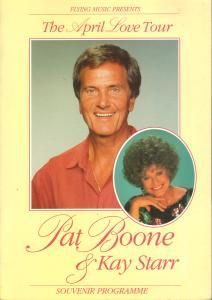 PAT BOONE AND KAY STARR april love tour tour programme uk flying music