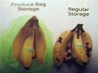 Vegetable Fruit Produce Storage Green Bags Keeps Food Fresh Reuseable