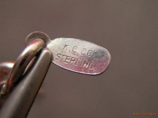 KC Co Sterling Silver Link Bracelet 8 Inch