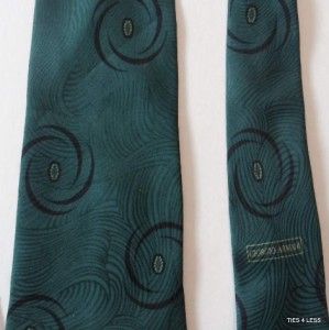 Giorgio Armani Green Black Men Formal Necktie