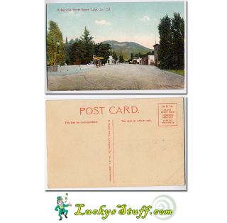 Kelseyville Street Scene Lake County CA c1910 Postcard California