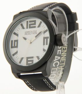 Kenneth Cole Mens 1255 Reaction Oversized Silicone Casual New Watch