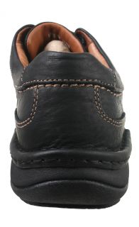Clarks Mens Oxford Shoes Nature Three Black Premium Tumbled Leather