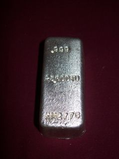 Kennesaw Mint hand poured, cast bar ingot of .999 fine silver, 23.600