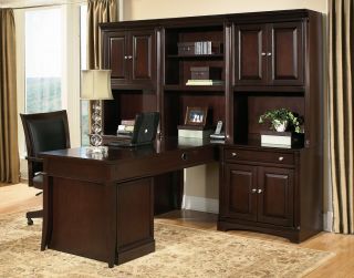 Kennett Square Cherry Executive Office Furniture Wall Computer Desk