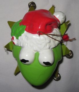 Vintage Kermit and Miss Piggy Christmas Ornaments Sigma 1981 Paper