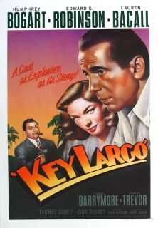 Key Largo Movie Mini Promo Poster K Humphrey Bogart Lauren Bacall