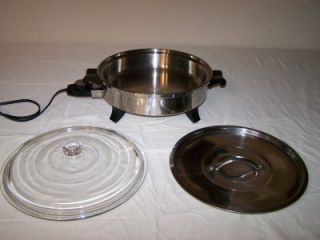 Regal Ware Society Oil Core Stainless Steel Waterless Electric Skillet