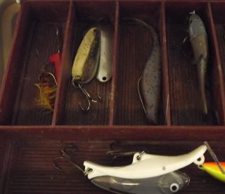 Fishing Tackle Box Fishing Lures Hooks Bobbers Worms Weights Floats