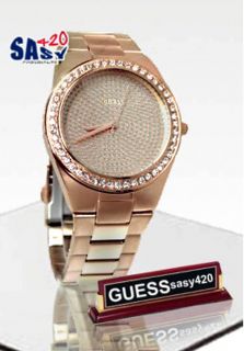 Guess U11663L1 Rose Gold Dial Stainless Steel Bracelet Women Watch New