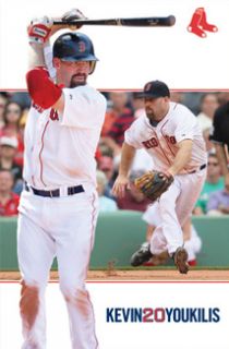 Kevin Youkilis Dual Action 2012 Boston Red Sox MLB Baseball Poster