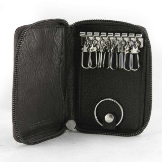 Osgoode Marley Mens Black 8 Hook Zip Key Case Wallet