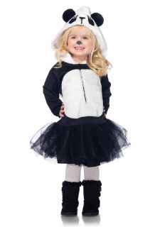 Playful Panda Hooded Petticoat Dress Kids Halloween Costume New